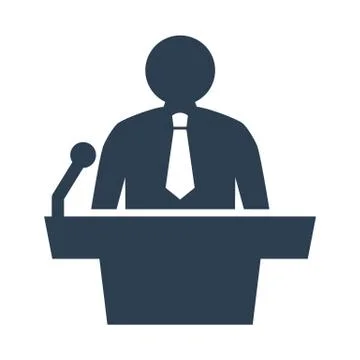 Speaker icon on white background. Stock Illustration