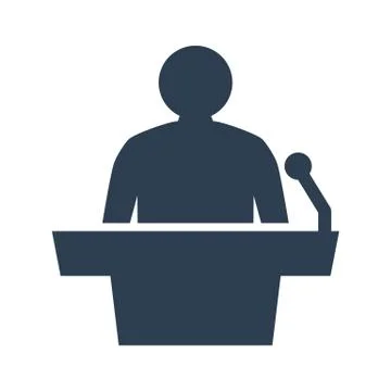 Speaker icon on white background. Stock Illustration