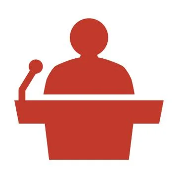 Speaker icon on white background. Stock Illustration