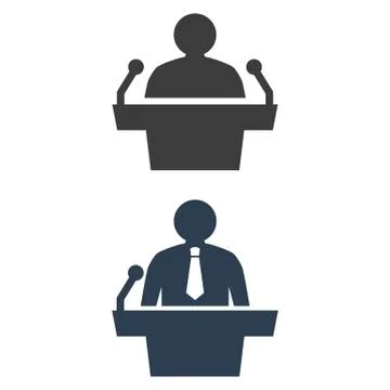 Speaker icon on white background. Stock Illustration