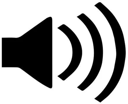 Speaker icon  on white background Stock Illustration