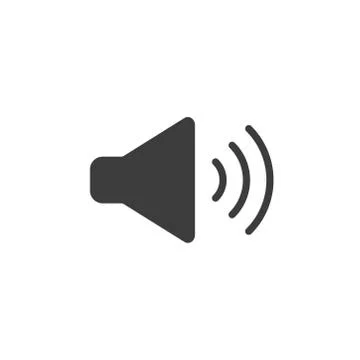 Speaker icon on white background Stock Illustration