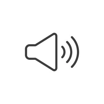 Speaker icon on white background Stock Illustration