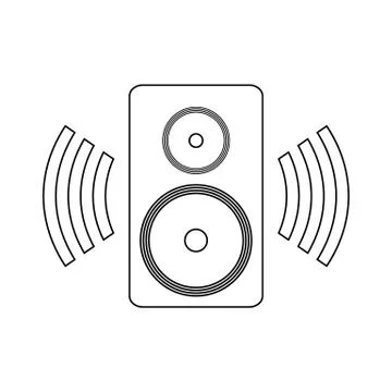 Speaker icon on white. Stock Illustration
