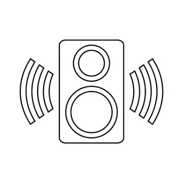 Speaker icon on white. Stock Illustration