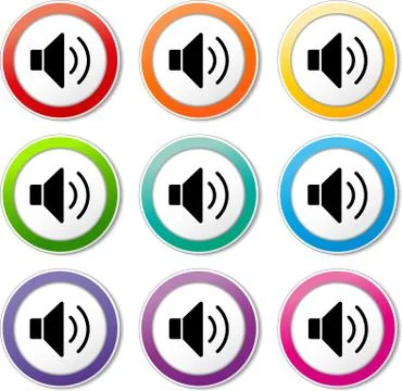 Speaker icons Stock Illustration