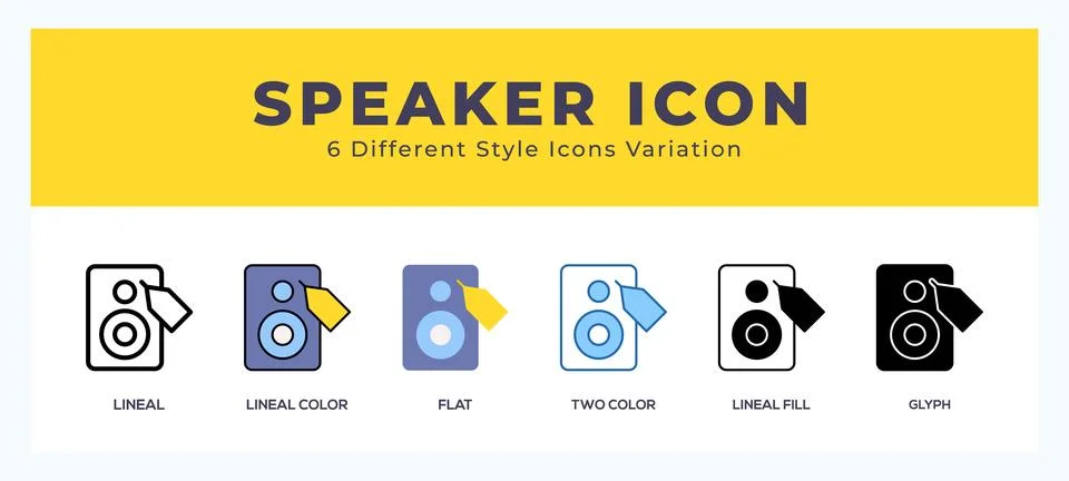 Speaker icons set. Different style of icons simple vector illustration. 스톡 일러스트