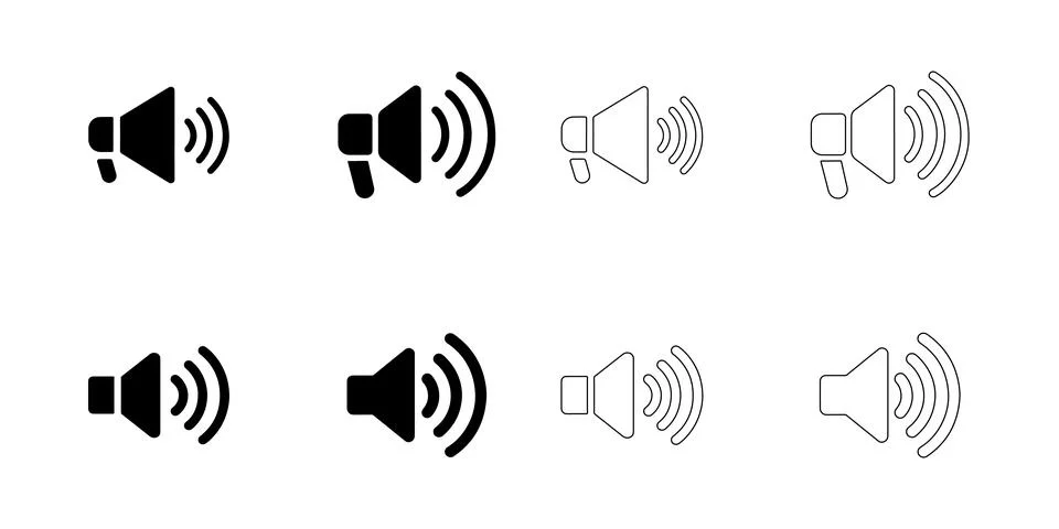 Speaker icons set Stock-Illustration