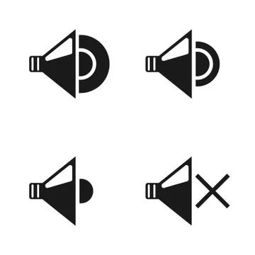 Speaker icons set vector Stock Illustration