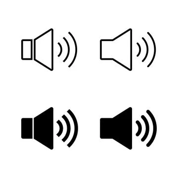 Speaker icons vector. volume sign and symbol. loudspeaker icon. sound symbol Stock Illustration