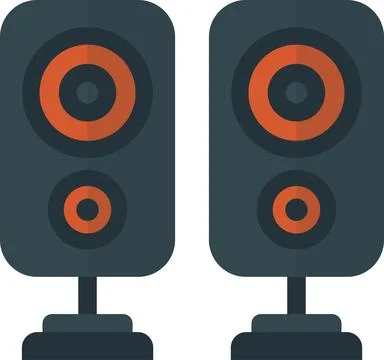 Speaker illustration in minimal style 스톡 일러스트