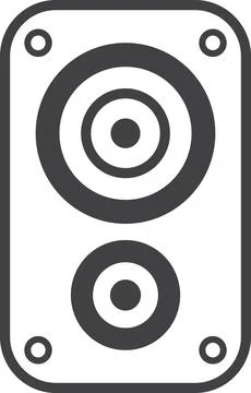 Speaker illustration in minimal style 스톡 일러스트