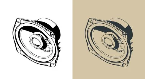 Speaker isometric illustrations Stock Illustration