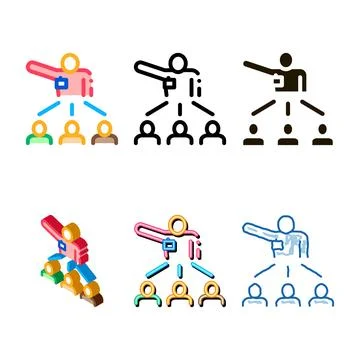 Speaker leader for people icon vector mix Stock Illustration