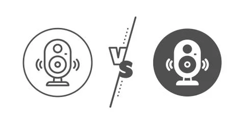 Speaker line icon. Computer component sign. Sound symbol. Vector Stock-Illustration