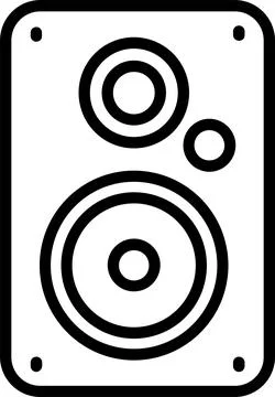 Speaker Line Icon Design Stock Illustration
