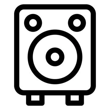 Speaker line icon vector illustration isolated on white background Stock Illustration