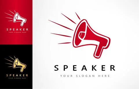 Speaker logo vector. Logo design. Stock Illustration