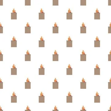 Speaker man at podium seamless pattern background Stock Illustration