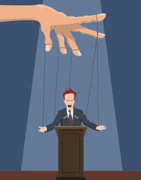 The speaker as a marionette. Stock Illustration
