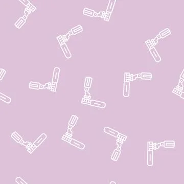 Speaker mic microphone line seamless pattern Illustrazione stock