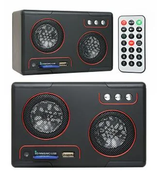 Speaker- mp3-player with card-reader Stock Photos