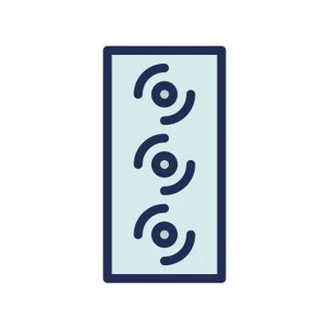 Speaker multimedia logo or icon illustration Stock Illustration