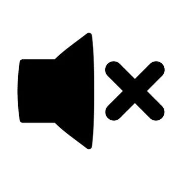Speaker Mute 1 Icon Stock Illustration
