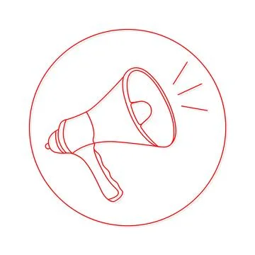 Speaker one line icon 스톡 일러스트