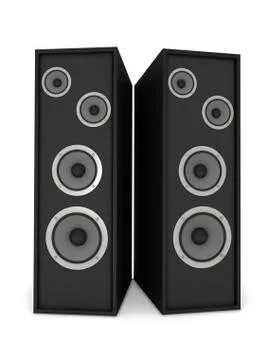 Speaker over white background Stock Illustration