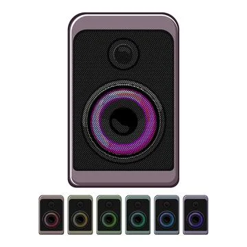 Speaker partybox sound cartoon vector graphic Stock Illustration