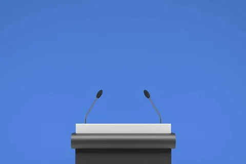 Speaker podium in front of clear background - Illustration speaker podium ... Stock Photos