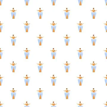 Speaker at podium giving speech seamless pattern Stock Illustration