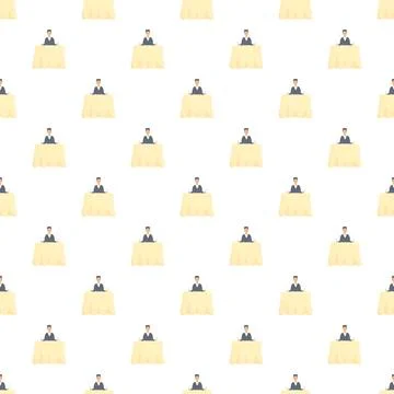 Speaker at podium pattern for seamless background Stock Illustration