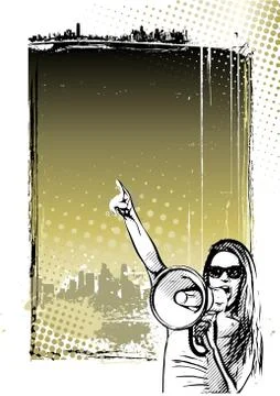 Speaker poster background Stock Illustration