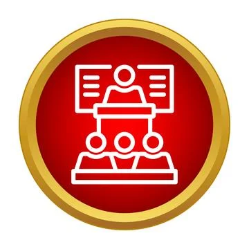 Speaker presenting to audience during training seminar Stock Illustration
