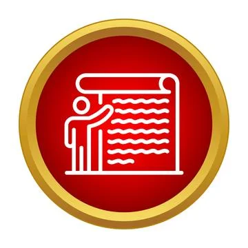 Speaker presenting document data at a business seminar Illustrazione stock