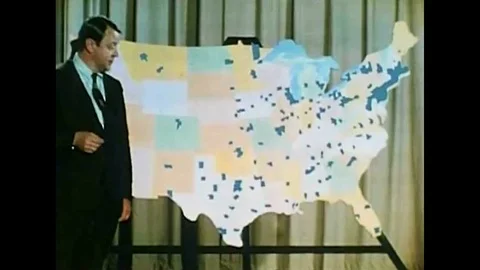 A speaker provides possible solutions to air pollution at an air pollution Stock Footage 118403146