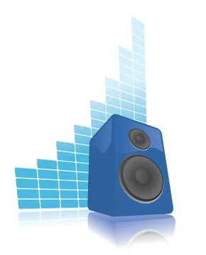 Speaker raising volume Stock Illustration