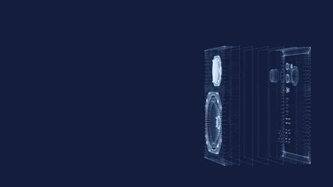 Speaker rotates on the right side of the screen Stock Footage 111898320