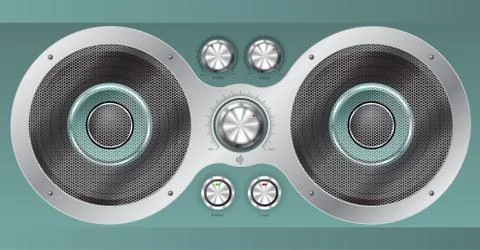Speaker set and main controls Stock Illustration