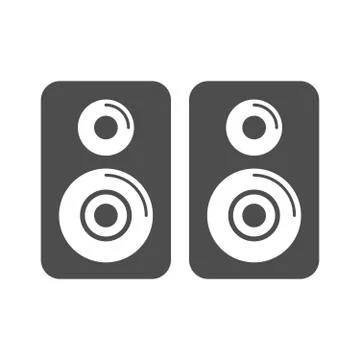 Speaker Simple Icon Design Stock Illustration