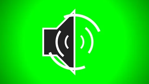 Speaker sound wave icon animation emitting audio frequency Stock Footage 346738654