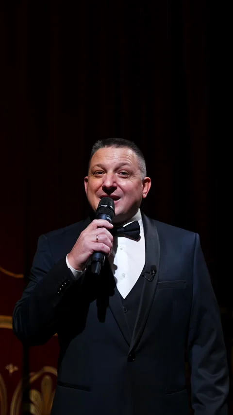 Speaker on stage. Stock Footage 280460081