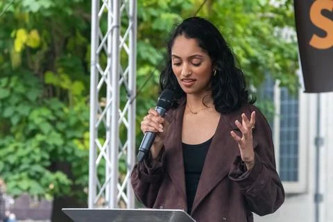 A Speaker on Stage Stock Photos