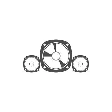Speaker subwoofer icon design template illustration Stock Illustration