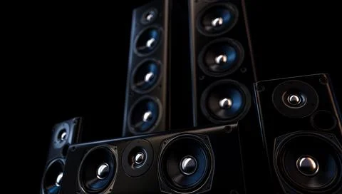 Speaker System Arrangement Stock Illustration