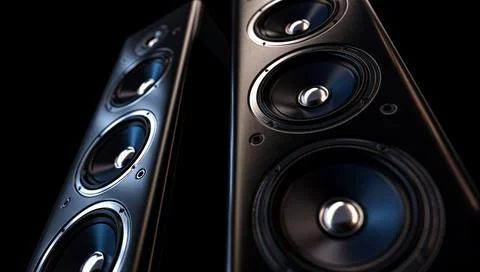 Speaker System Arrangement Stock Illustration