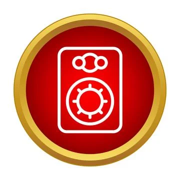 Speaker system icon representing audio music sound equipment Stock Illustration