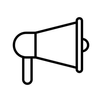 Speaker thin line icon Stock Illustration